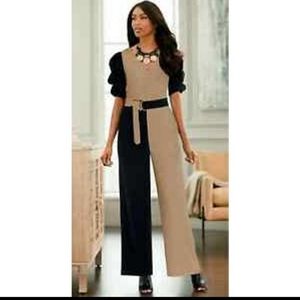 EUC Midnight Velvet Colorblock Jumpsuit